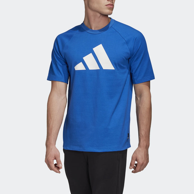 adidas Classic Pyramid logo Printing Short Sleeve Blue FL3887