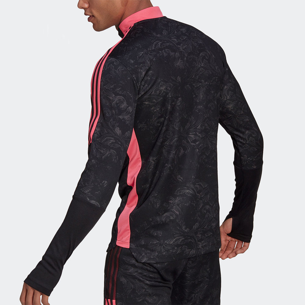 adidas Real Madrid Graphic Track Top Asia Sizing 'Black Pink' GL0040