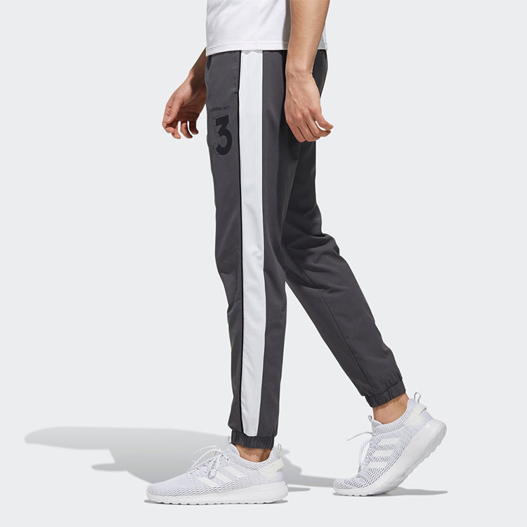 adidas neo M Cs Ris Tp Numeric Logo Sports Pants Gray EJ7066