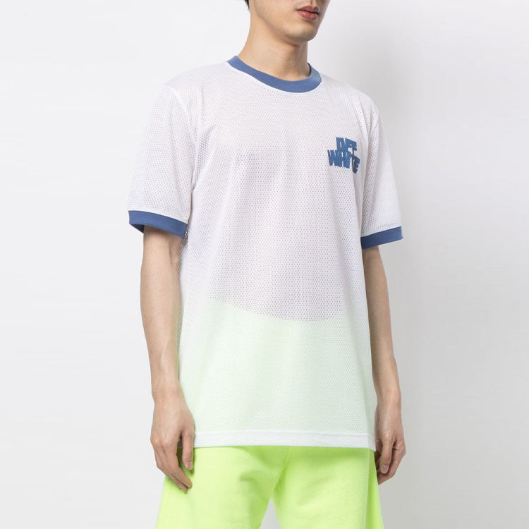 Off-White SS21 Logo Alphabet Printing Short Sleeve Loose Fit White OMAA105R21JER0010140
