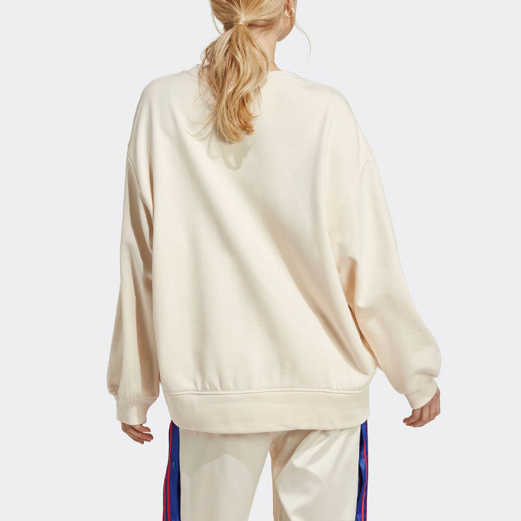 (WMNS) adidas Premium Essentials Oversized Sweatshirts 'White' IC4977