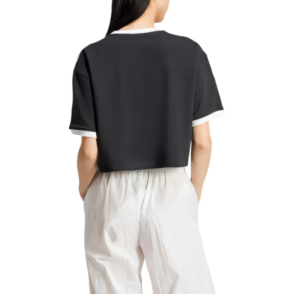 (WMNS) adidas 3s Loose Crop Top Asia Sizing 'Black' JC8149