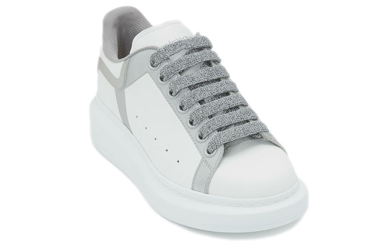 (WMNS) Alexander McQueen Oversized Sneakers 'White Silver' 657559WIA4H9071