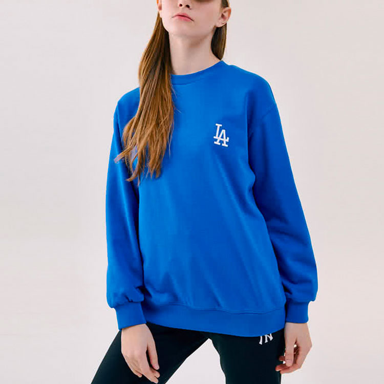 MLB Disney Mickey Crossover Long Sleeves Loose Unisex Blue 31MTK2011-07U