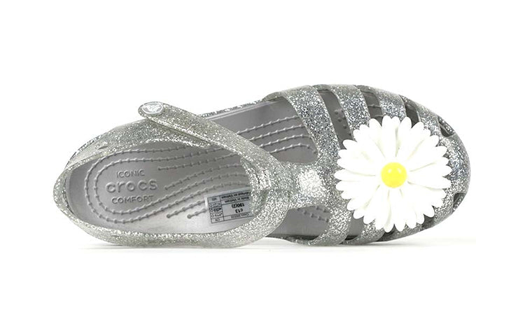 (PS) Crocs Isabella Charm Minimalistic Casual Sandals Silver 205535-040