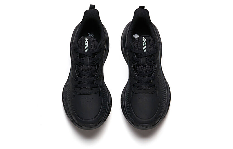 ANTA Running Series Sneakers Leather 'Pure Black' 112135568-10