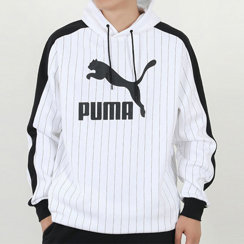 PUMA Pinstripe Stripes Sweatshirt White 530179-02
