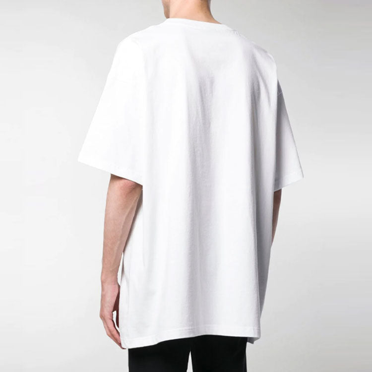 Men's Balenciaga Logo Printing Short Sleeve White 583214TFV639783