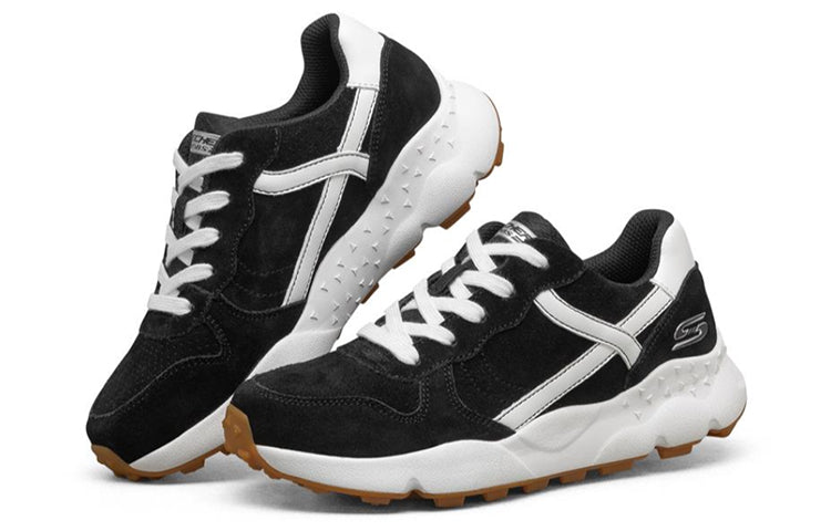(WMNS) Skechers Bobs Gosan Sneakers Black/White/Brown 117139-BLK