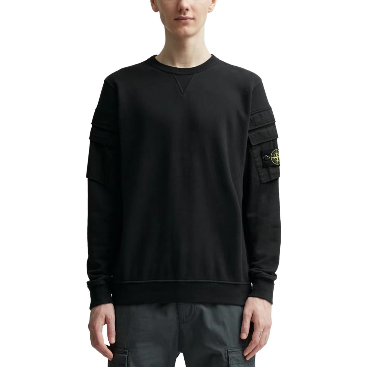 STONE ISLAND Double-Sleeve Pocket Sweatshirt 'Black' 791560577-V0029