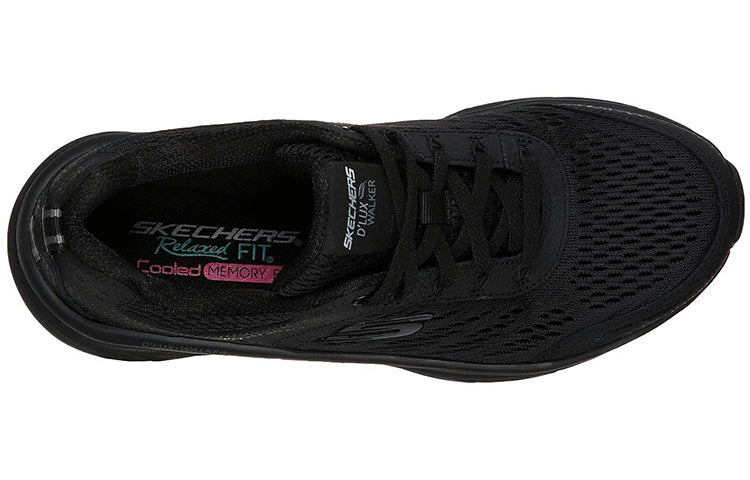 (WMNS) Skechers Relaxed Fit DLux Walker Low-Top Black 149023-BBK