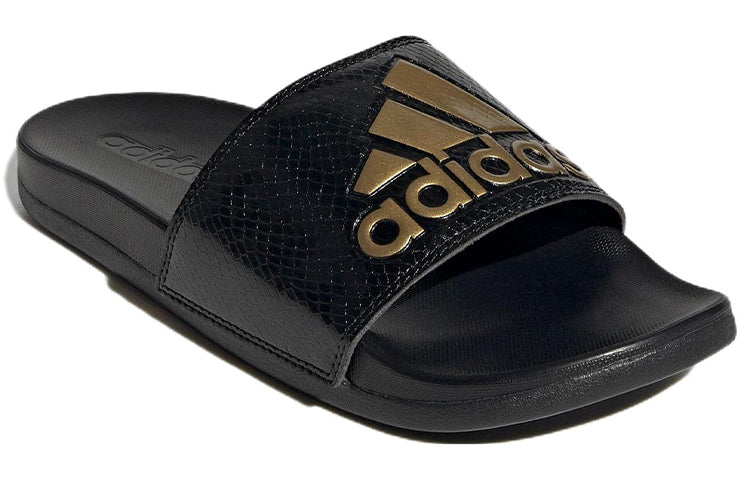(WMNS) adidas Adilette Comfort Slide 'Black Gold Metallic' GZ5897