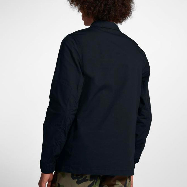 Nike SB Dri-FIT Flex Skateboard Athleisure Casual Sports Cargo Shirt Jacket Black 938019-010