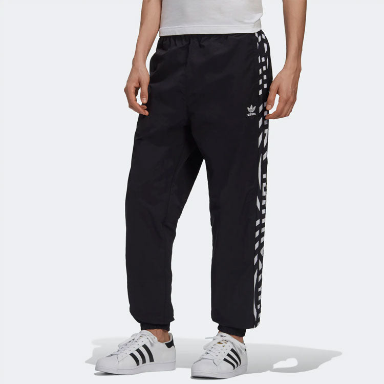 Men's adidas originals x Takahashi Riko Crossover Solid Color Sports Pants/Trousers/Joggers Black GJ6715