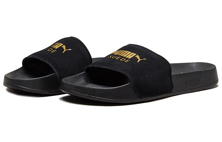 PUMA Leadcat Suede Slide 'Black Team Gold' 365758-01