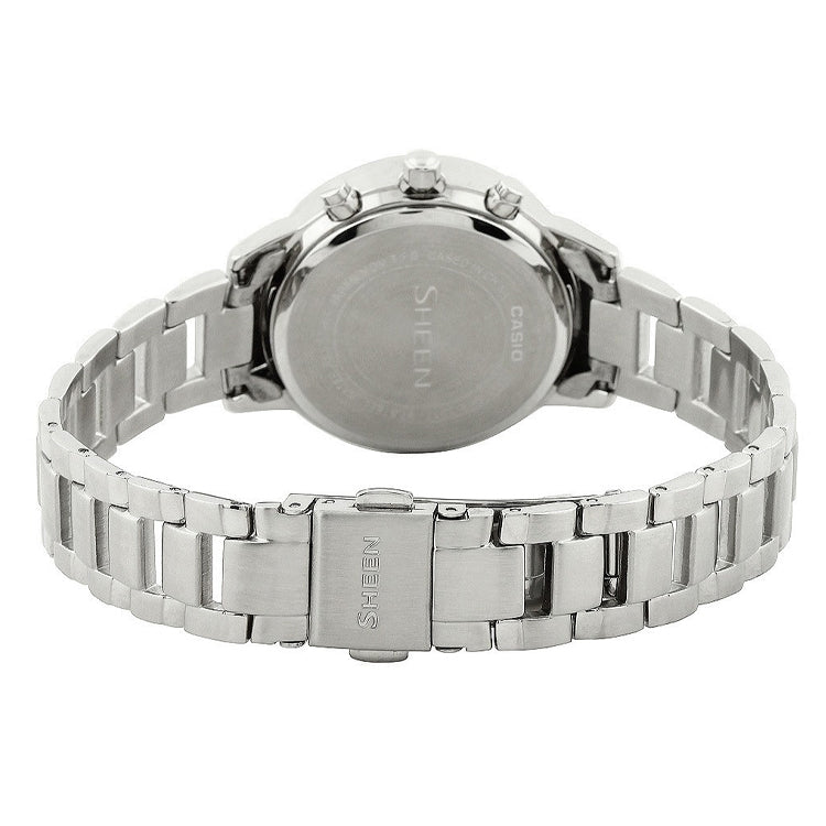 CASIO SHEEN Waterproof Stainless Steel Strap White Analog SHE-5018D-7ADF