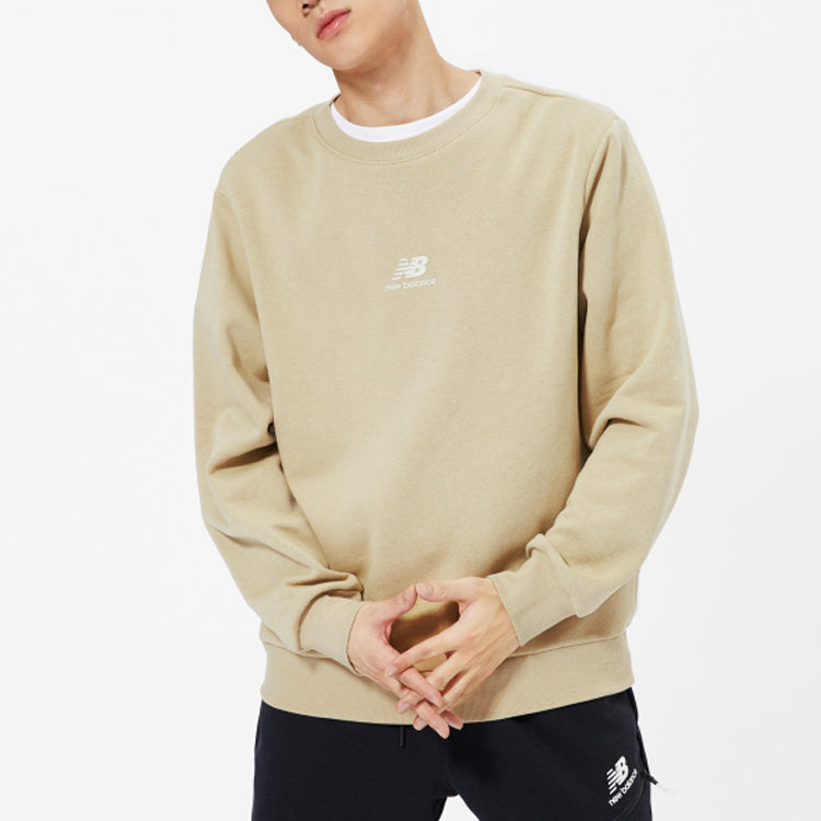 New Balance Logo Printing Round Neck Long Sleeve Khaki AMT13343-HNA