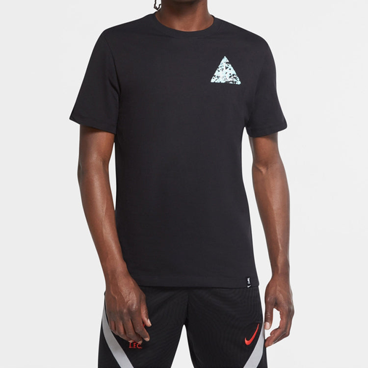 Nike Pattern Printing Round Neck Short Sleeve Black CZ8210-010