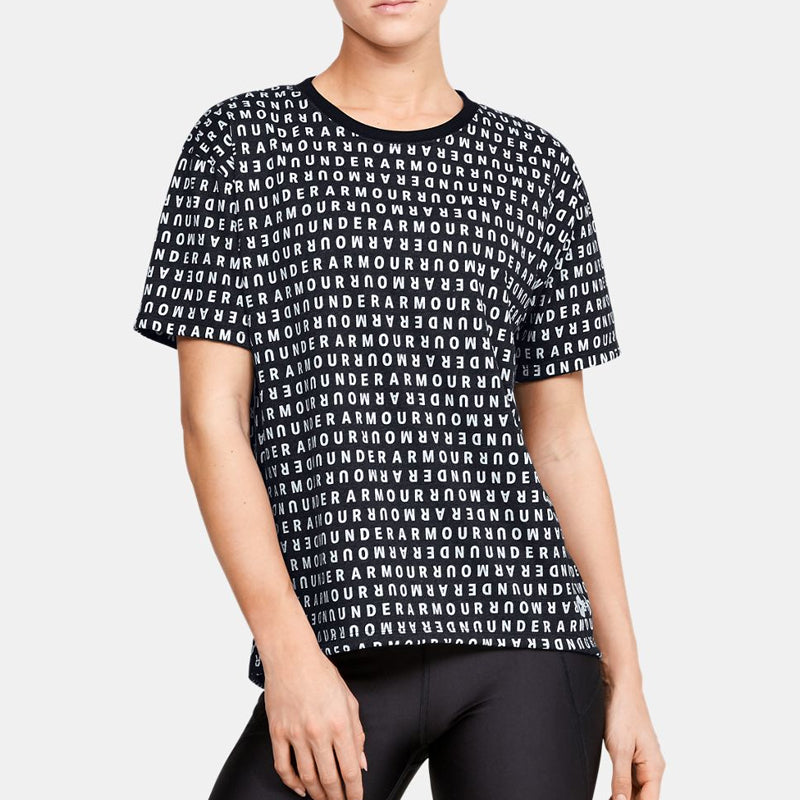 (WMNS) Under Armour Logo Live Printing Black/White 1355708-002