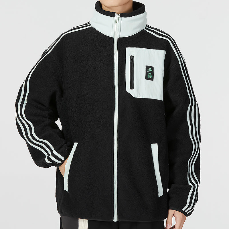 adidas Athletic Stand Collar Windproof Jacket Men's Black HT1136