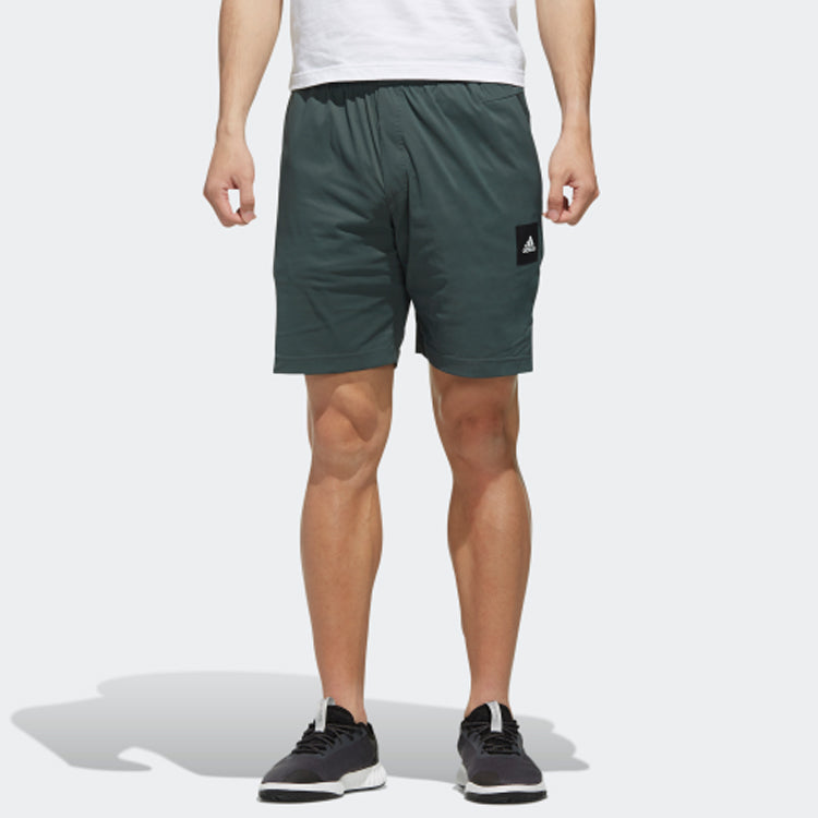 Men's adidas Zipper Pocket Small Logo Green Shorts DZ2220