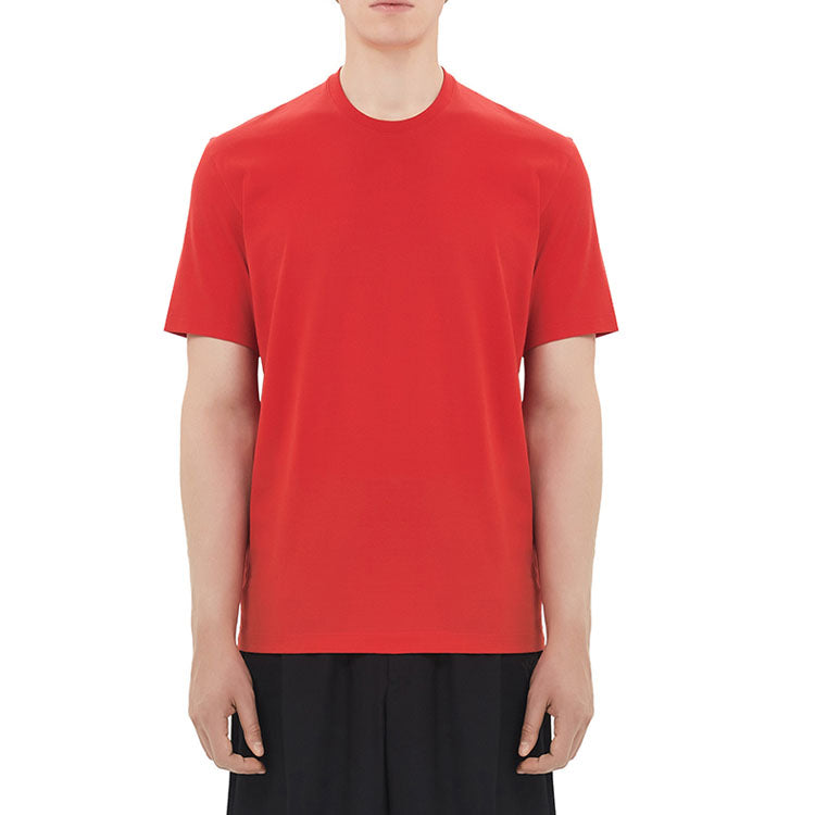 Men's Y-3 Solid Color Casual Short Sleeve Red T-Shirt GK4508