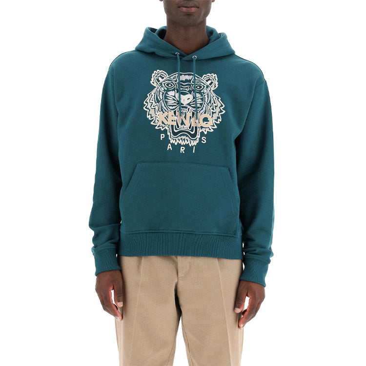 Men's KENZO Tiger Head Embroidered Cotton Sports Blue FA65SW3104XA-73