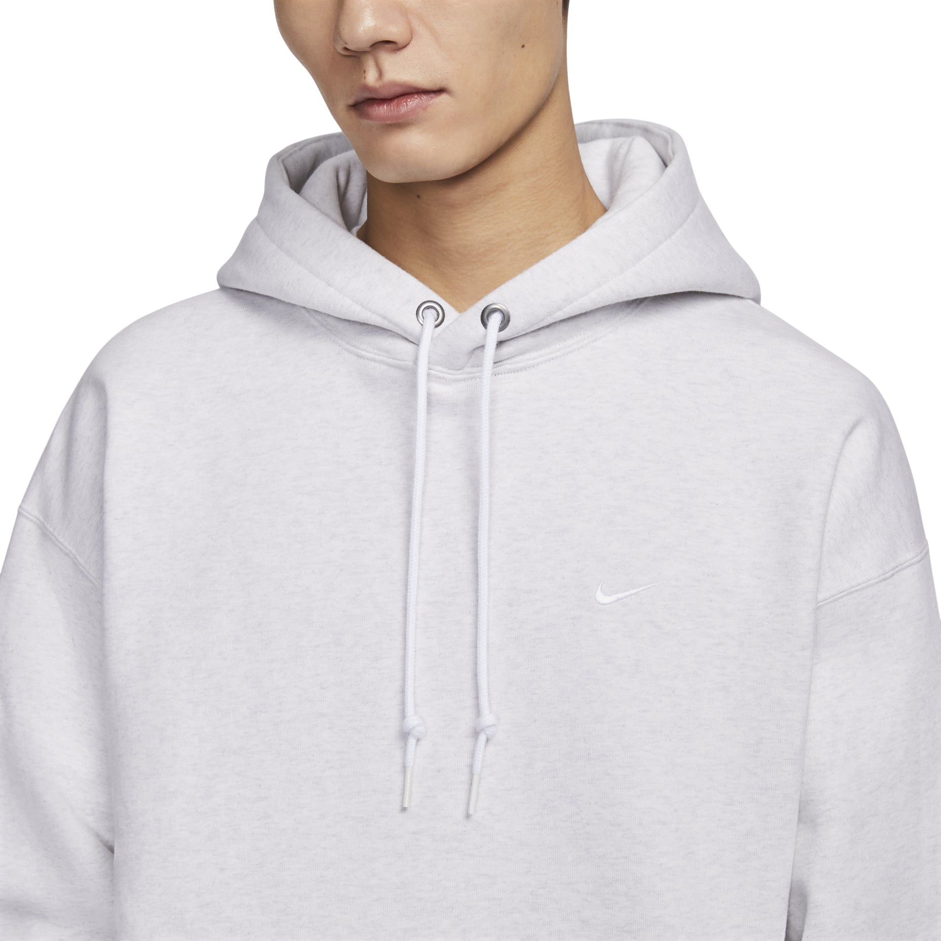 Nike Solo Swoosh Fleece Pullover Hoodie 'White' DX1356-051