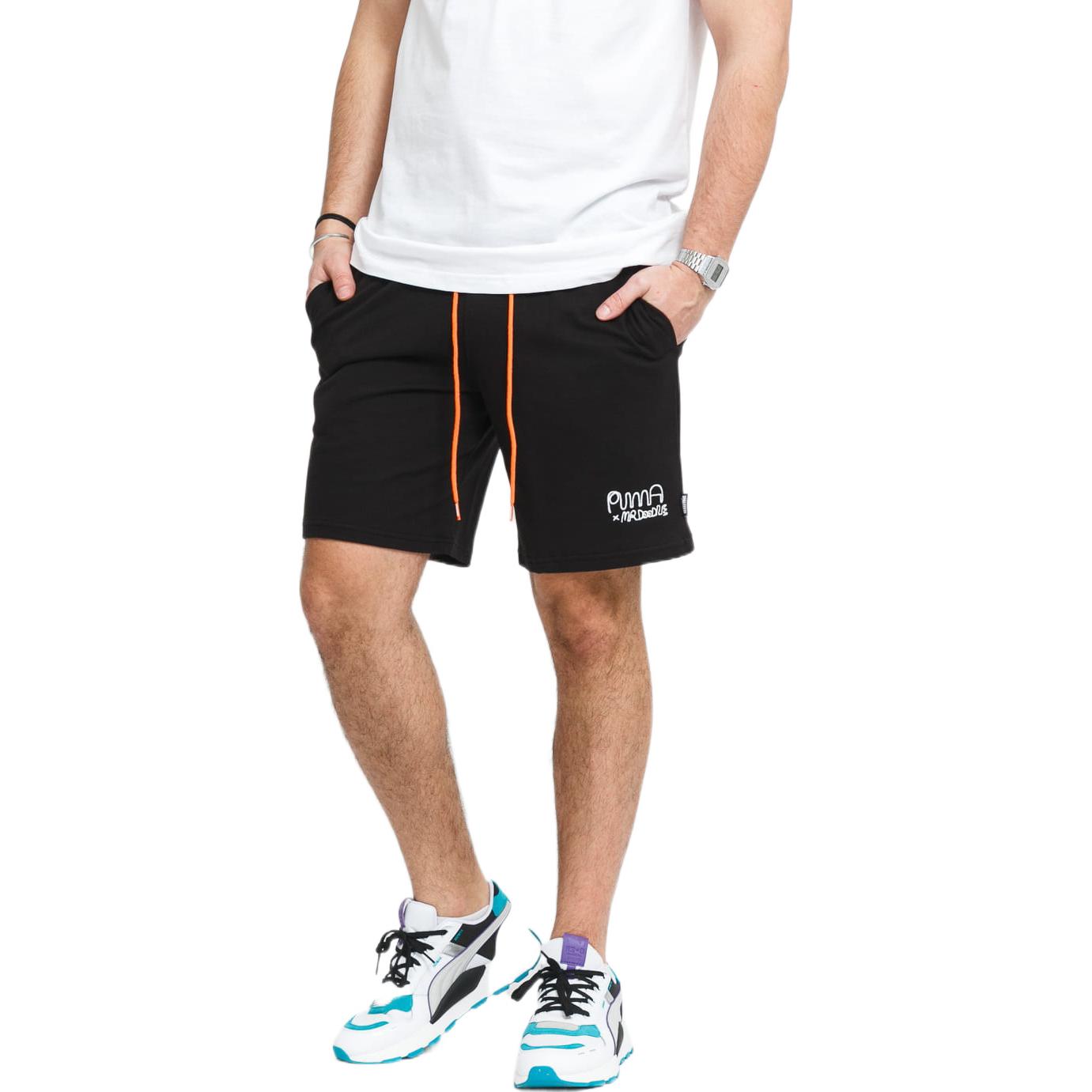 PUMA x MR DOODLE Crossover Funny Graffiti Sports Shorts Black 530654-01