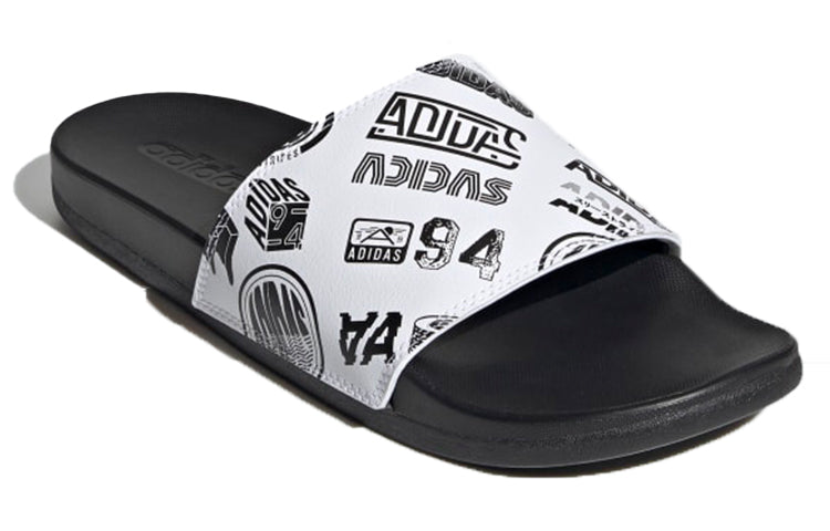 adidas Adilette Comfort Slide 'All Over Logos - White' FZ1751