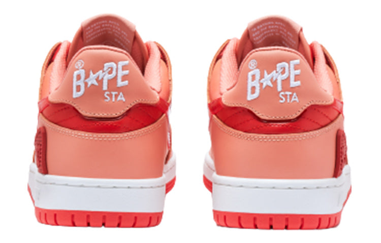 A BATHING APE SK8 Sta Leather Low 'Pink' 1I70-191-021-PINK