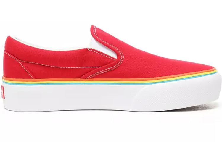 Vans Suede Outsole Classic Slip-on Platform Red/White VN0A3JEZS1U