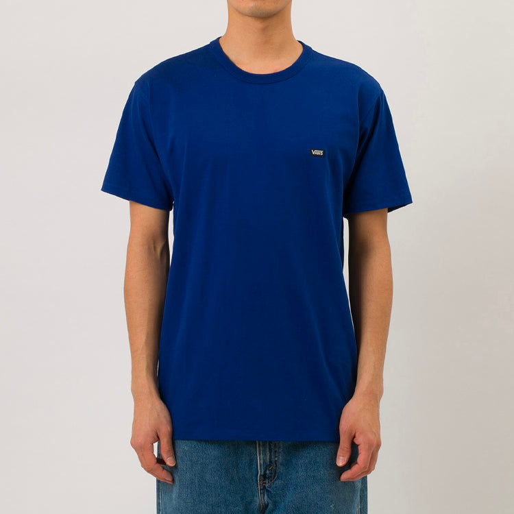 Vans Off The Wall Tee Minimalistic Small Logo Short Sleeve Couple Style Navy Blue VN0A49R7RGJ