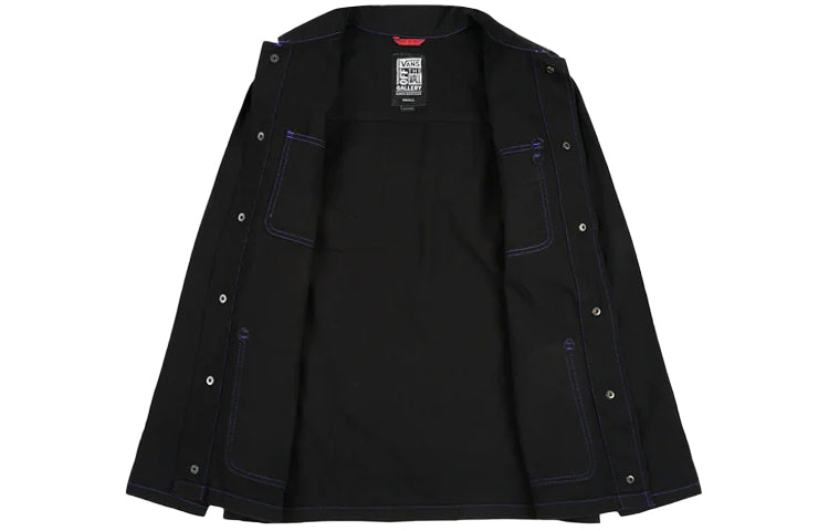 Men's Vans Funny Pattern Multiple Pockets Jacket Black VN0A3WF140C