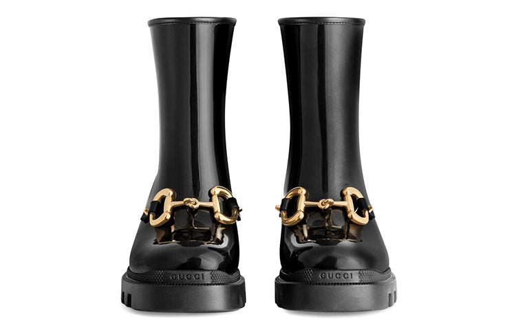 (WMNS) Gucci Horsebit Ankle Boot 'Black' 670407-JCCP0-1000