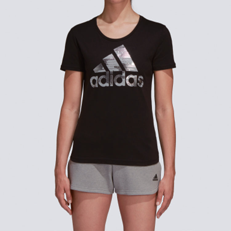 (WMNS) adidas Training Round Neck Short Sleeve Black CD1952