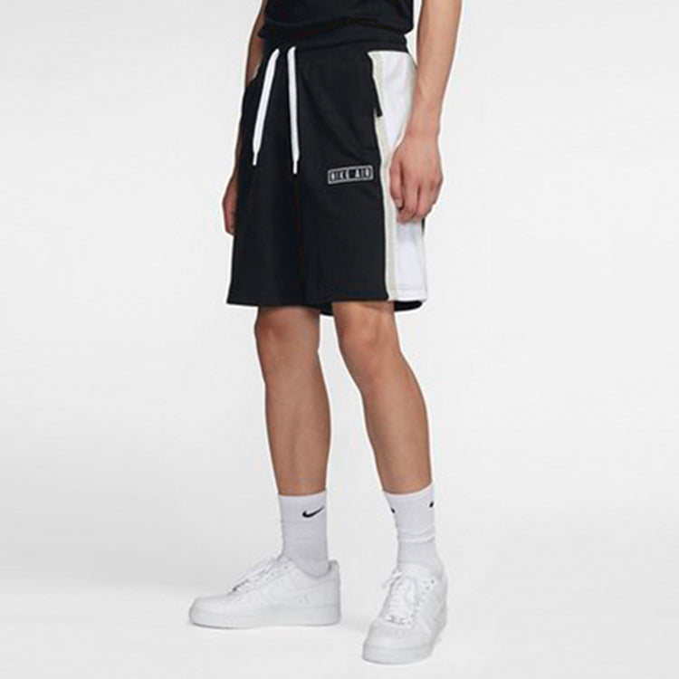 Nike Air French Terry Drawstring Zipper Pocket Casual Sports Shorts Black CJ9948-010