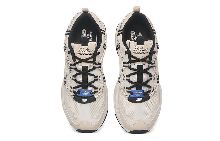 (WMNS) Skechers D'Lites 1.0 'White Cream' 149560-NTBK