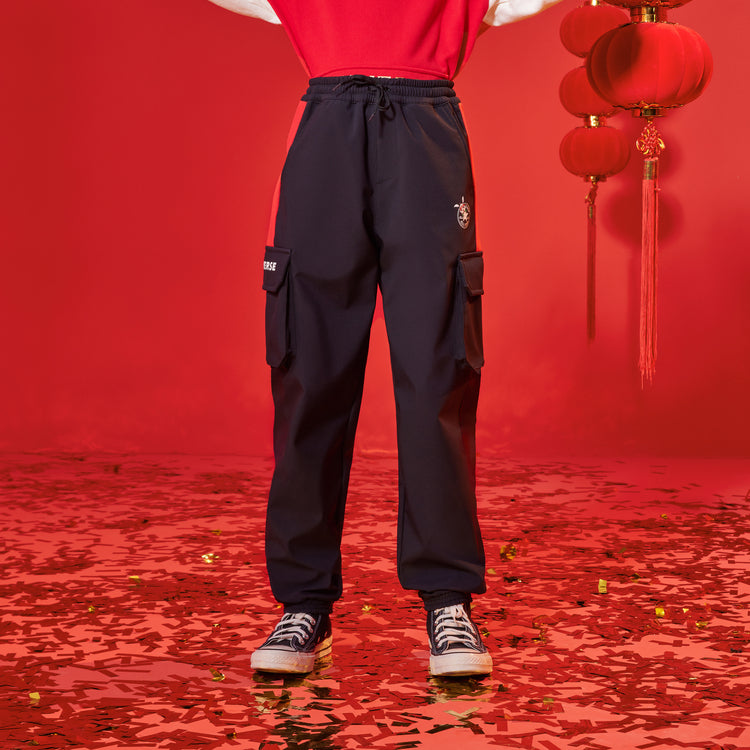 (PS) Converse Casual Long Pants Asia Sizing 'Black Red' CV2312135GS-001