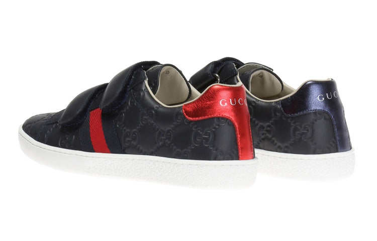 (GS) Gucci Leather Sneaker With Web 'Black' 455496-DF720-4073