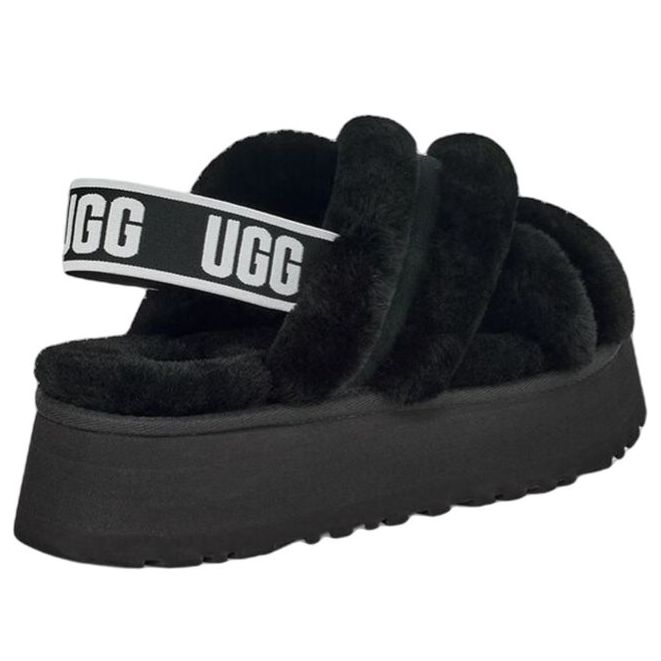(WMNS) UGG Disco Cross Slide 'Black' 1121550-BLK