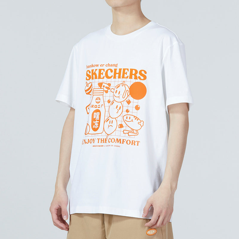 Skechers Graphic Tee 'White Orange' L223M019-0019