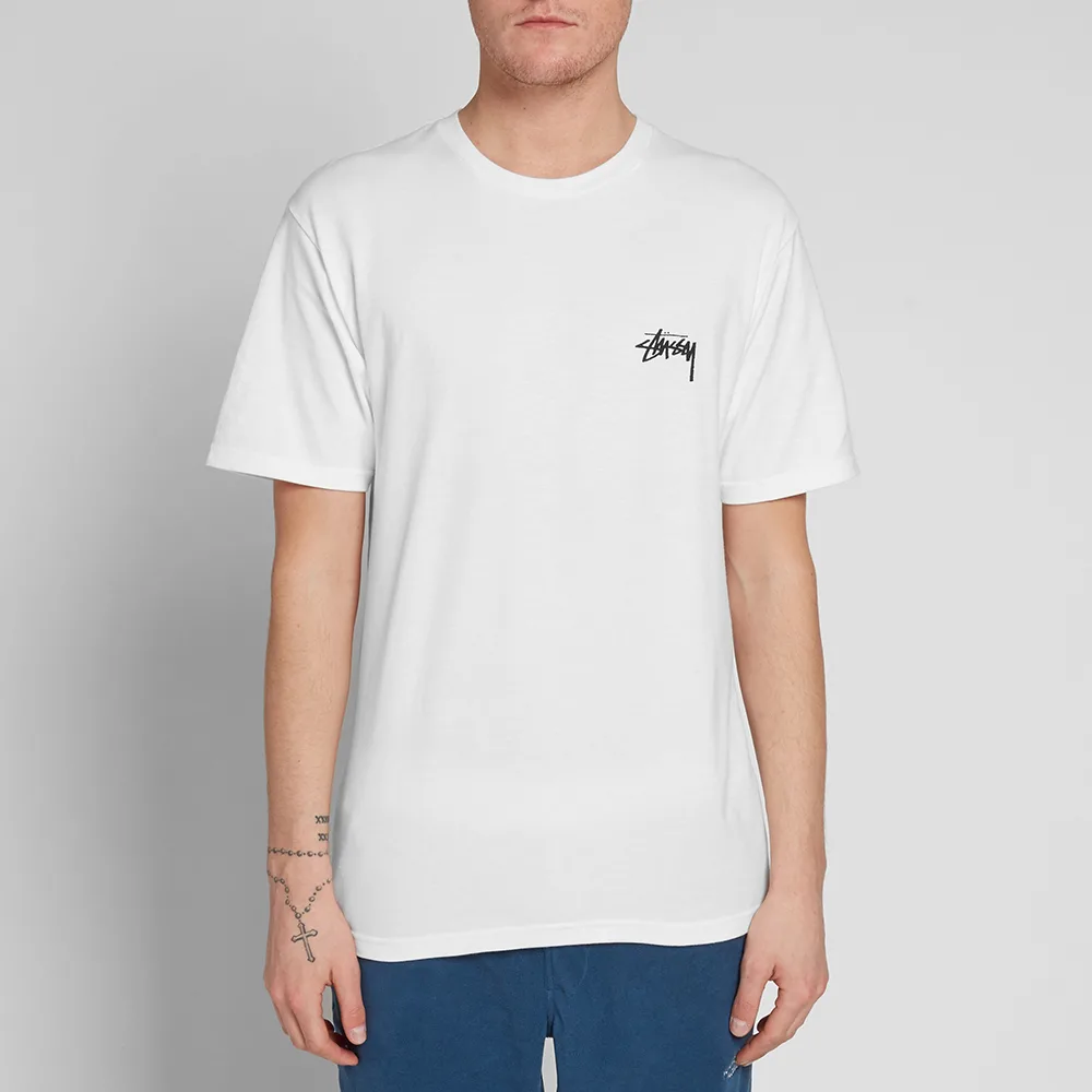 Men's Stussy Fire On Babylon Tee Classic Photo Short Sleeve White 1904184