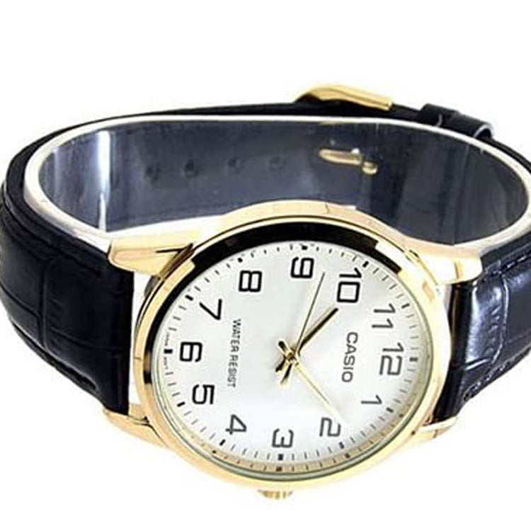 CASIO Sports Quartz Waterproof Mens Black Analog MTP-V001GL-7B