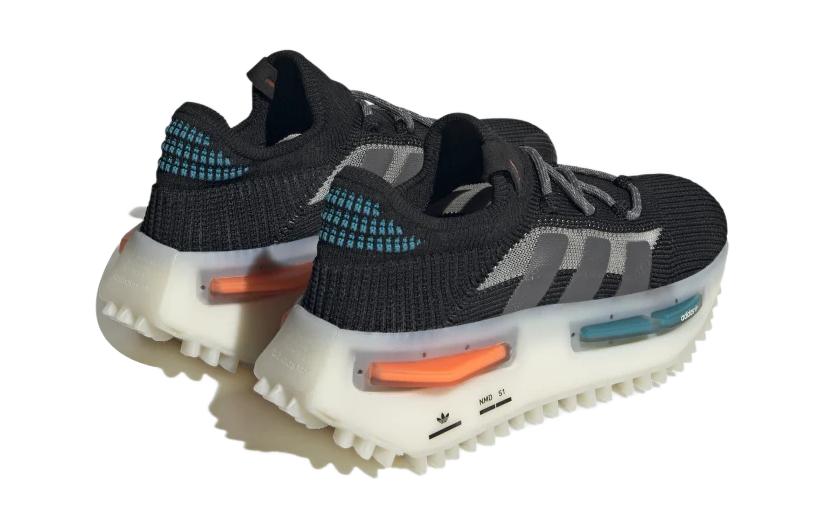 (GS) adidas NMD_S1 'Black Teal Orange' GW2186