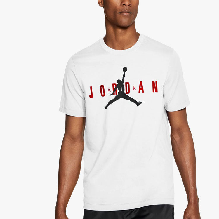 Air Jordan Printing Casual Sports Round Neck Short Sleeve White CK4212-101