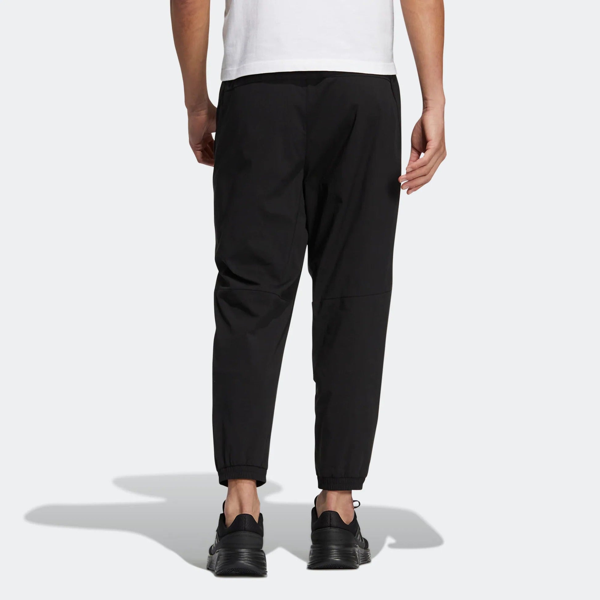 Men's adidas Mh Bp3 Wvpnt Logo Pattern Gym Sports Bundle Feet Autumn Black Pants HM2974