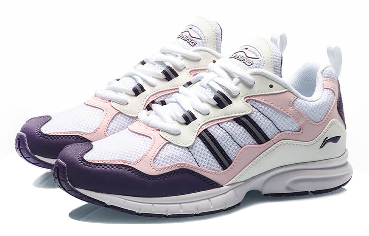 (WMNS) Li-Ning Lightweight Running Shoes 'White Pink Purple' ARBP064-3