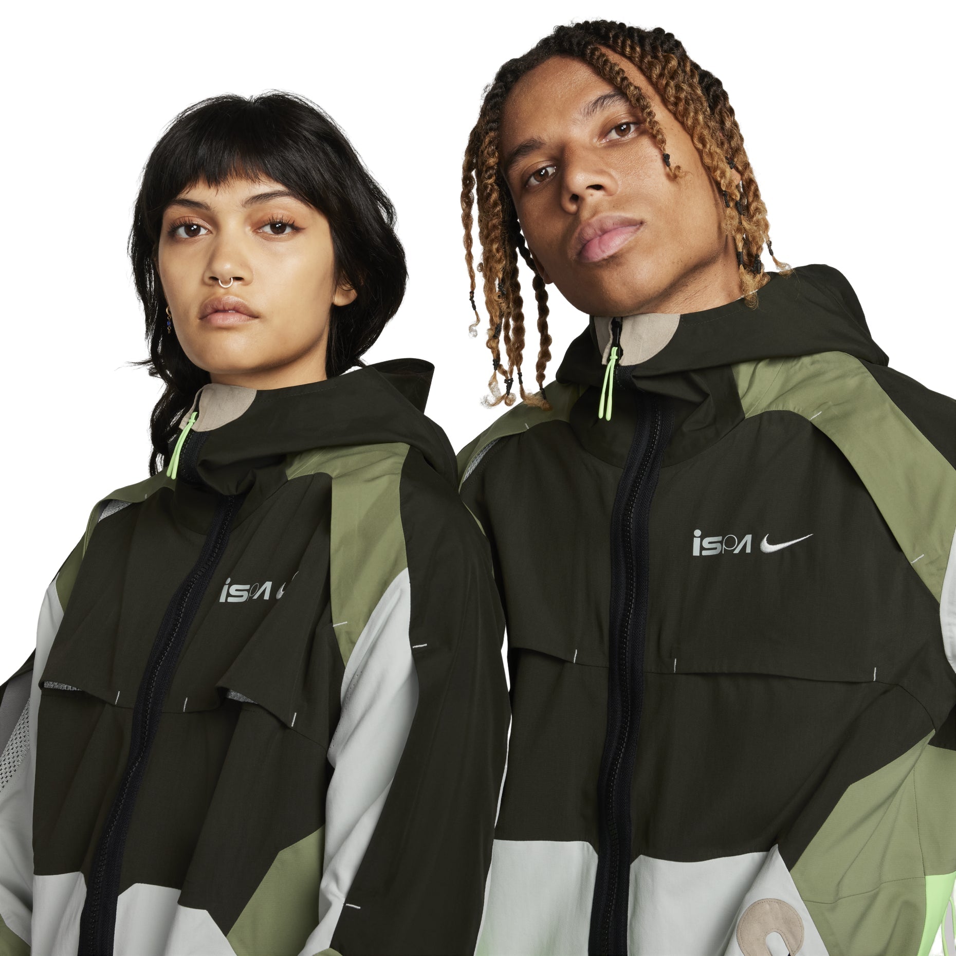 Nike ISPA Jacket Asia Sizing 'Sequoia Alligator Light Silver' FB2370-355