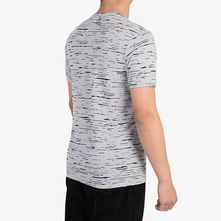 Nike Round Neck Casual Quick Dry Breathable Sports Running Short Sleeve Gray 800809-012